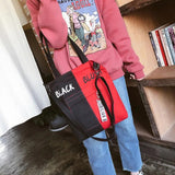 Canvas Shoulder Bag Large Capacity Casual Messenger Handbag