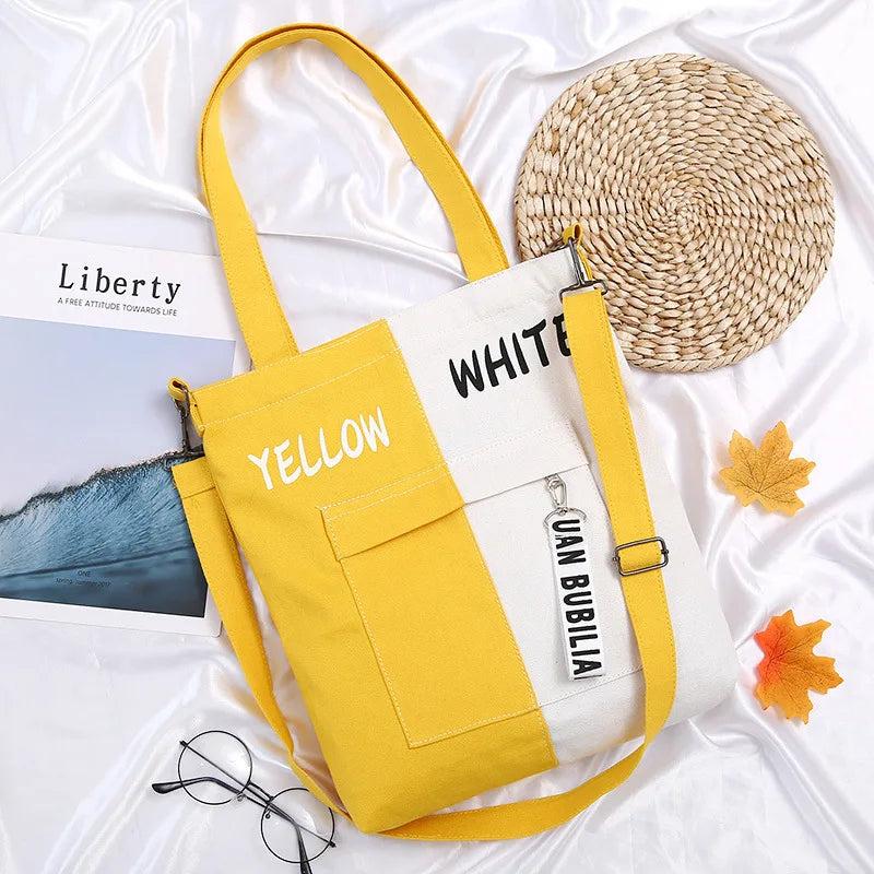 Canvas Shoulder Bag Large Capacity Casual Messenger Handbag