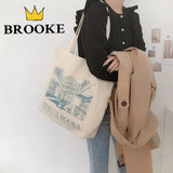 Canvas Shoulder Bag London Daunt Books Daily Shopping Bags Students
