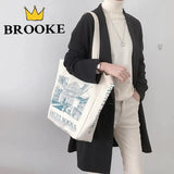 Canvas Shoulder Bag London Daunt Books Daily Shopping Bags Students
