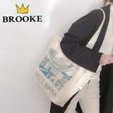 Canvas Shoulder Bag London Daunt Books Daily Shopping Bags Students