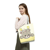 Animal Print Shopper Bag Large Capacity Travel Shoulder Handbag