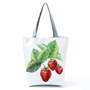Fruit Printed Shoulder Bag Strawberry Casual Handbag