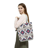 Geometric Striped Printed Shopping Bags For Women
