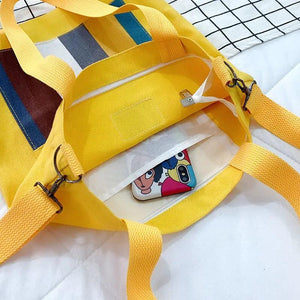 Crossbody Canvas Bag Artistic Fresh Student Schoolbag Ins Shoulder Handbag