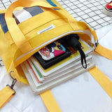 Crossbody Canvas Bag Artistic Fresh Student Schoolbag Ins Shoulder Handbag