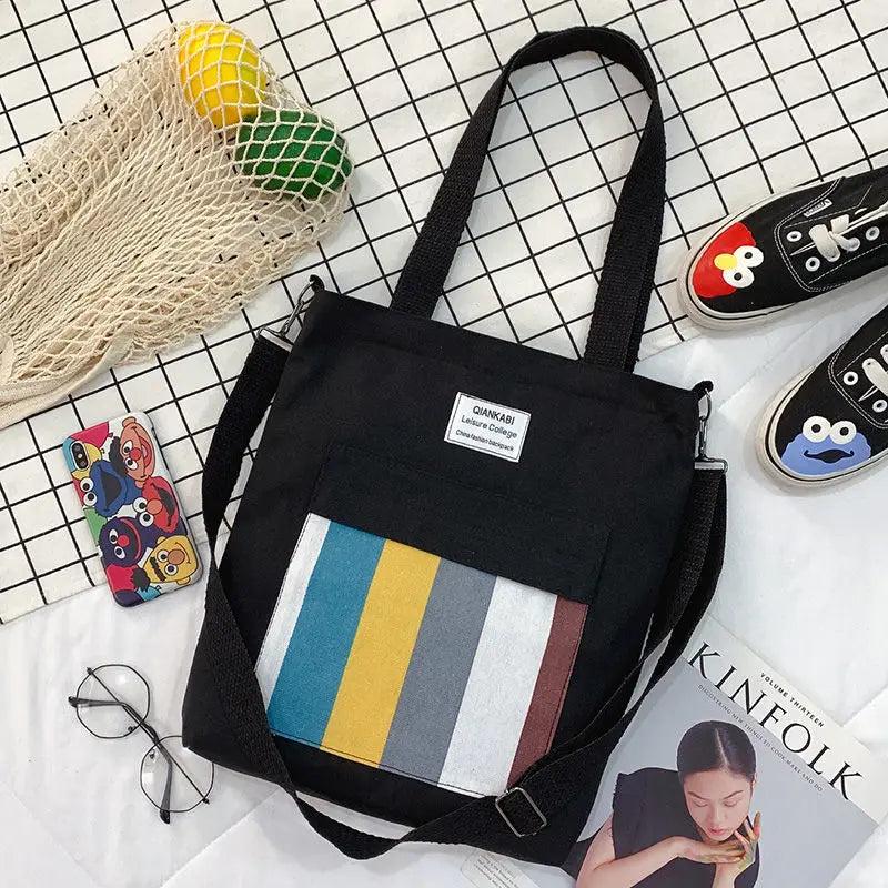 Crossbody Canvas Bag Artistic Fresh Student Schoolbag Ins Shoulder Handbag