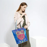 Owl Print Casual Tote Shoulder Bag High Capacity Women's Handbag