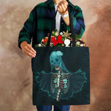 Skeleton Horror Women Shoulder Bag Harajuku Cotton Tote
