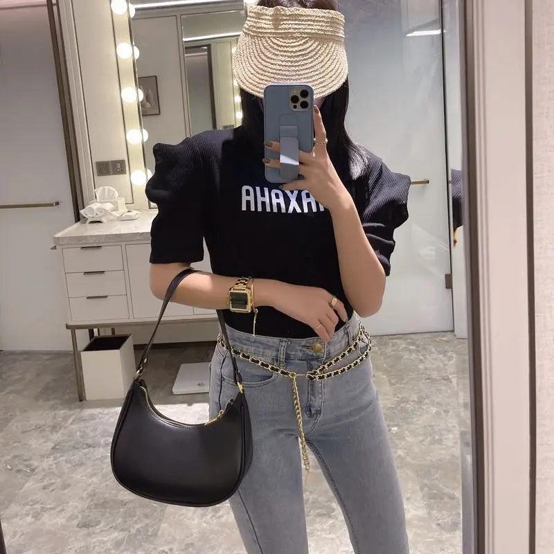 High All-match Solid Senior Shoulder Underarm Women's Bag