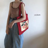 Canvas Shoulder Bag Japanese Style Women Handbag Student Tote Bag