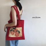 Canvas Shoulder Bag Japanese Style Women Handbag Student Tote Bag