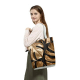 Golden Leaf Printed Handbag Lady Tote Bag Classic Women Shoulder Bag