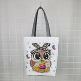 Owl Printed Handbags High Capacity Shopper Bag Travel Beach Foldable Tote Bag