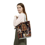 Animal Cat Printing Handbags Lady High Capacity Chinese Shopping Bag