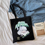 Japanese Y2K Canvas Bag Female Casual Punk Street Hip-Hop Large Capacity Shopper
