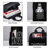 Never Trust The Living Travel Bag Lightweight Student Backpack