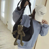 Japanese Women Canvas Bag Student Handbags Shoulder Crossbody Bags