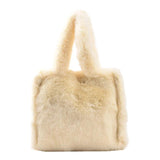 Soft Plush Fur Handbag Mini Top-handle Bag Portable Travel Phone Bags