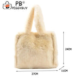 Casual All-match Women Autumn Winter Soft Plush Fur Handbag