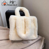 Casual All-match Women Autumn Winter Soft Plush Fur Handbag