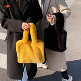 Casual All-match Women Autumn Winter Soft Plush Fur Handbag