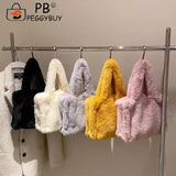 Casual All-match Women Autumn Winter Soft Plush Fur Handbag