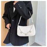 Women Butterfly Chain Shoulder Underarm Bags Casual Ladies Small Purses