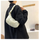 Women's Rhombus Embroidered Shoulder Bag