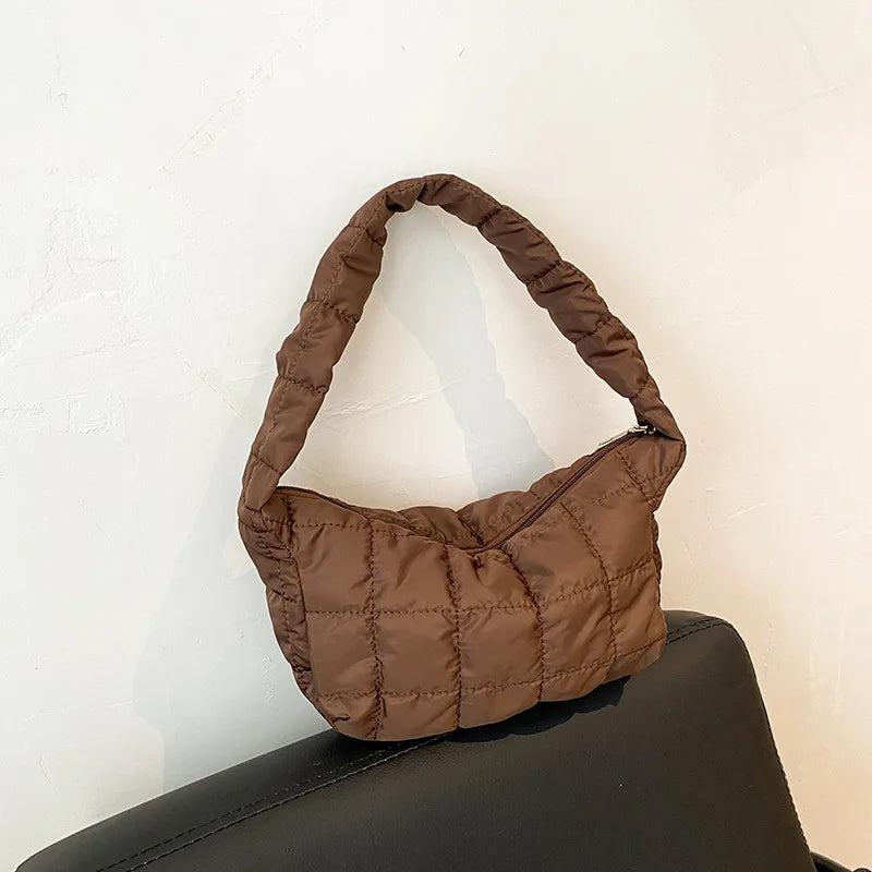 Women's Rhombus Embroidered Shoulder Bag