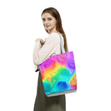 Rainbow Colors Art Shoulder Tote Handbag