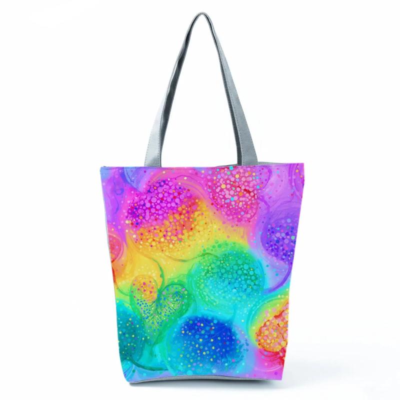 Rainbow Colors Art Shoulder Tote Handbag