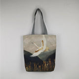 Japanese Ukiyo Women Handbags Eco Reusable Shopping Bags