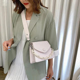 Thick Chain Small PU Leather Crossbody Bag Women Summer Shoulder Handbag