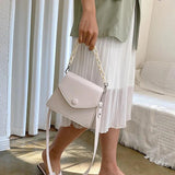 Thick Chain Small PU Leather Crossbody Bag Women Summer Shoulder Handbag