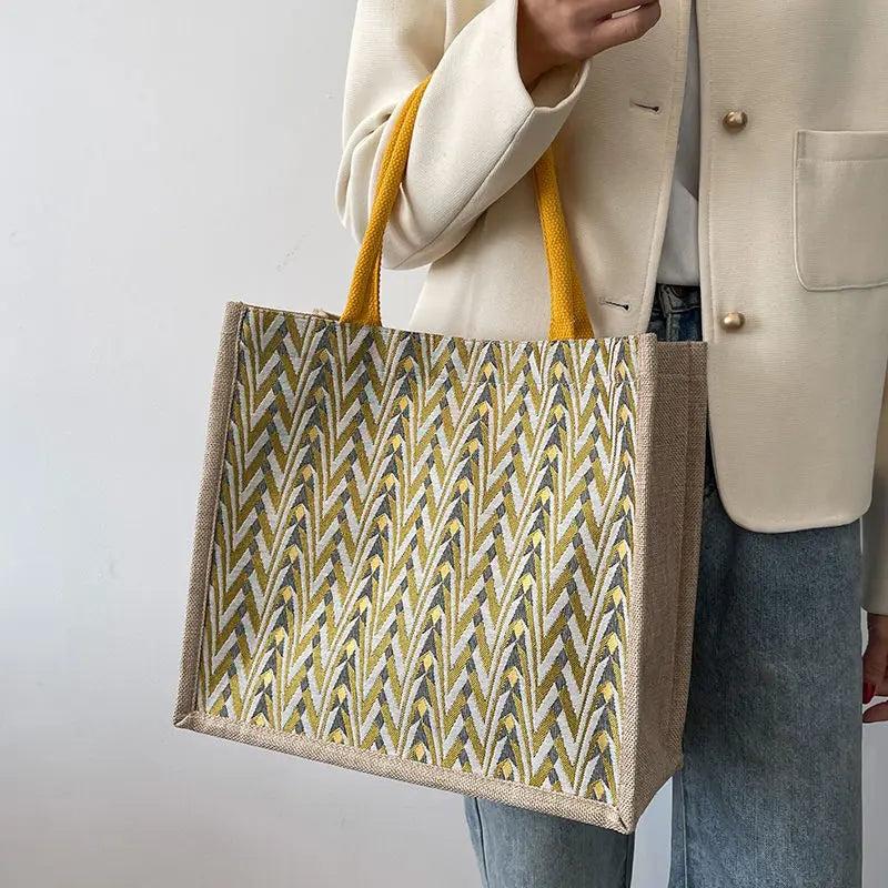 Vintage Houndstooth Shoulder Bag Handbag Casual Women Bag