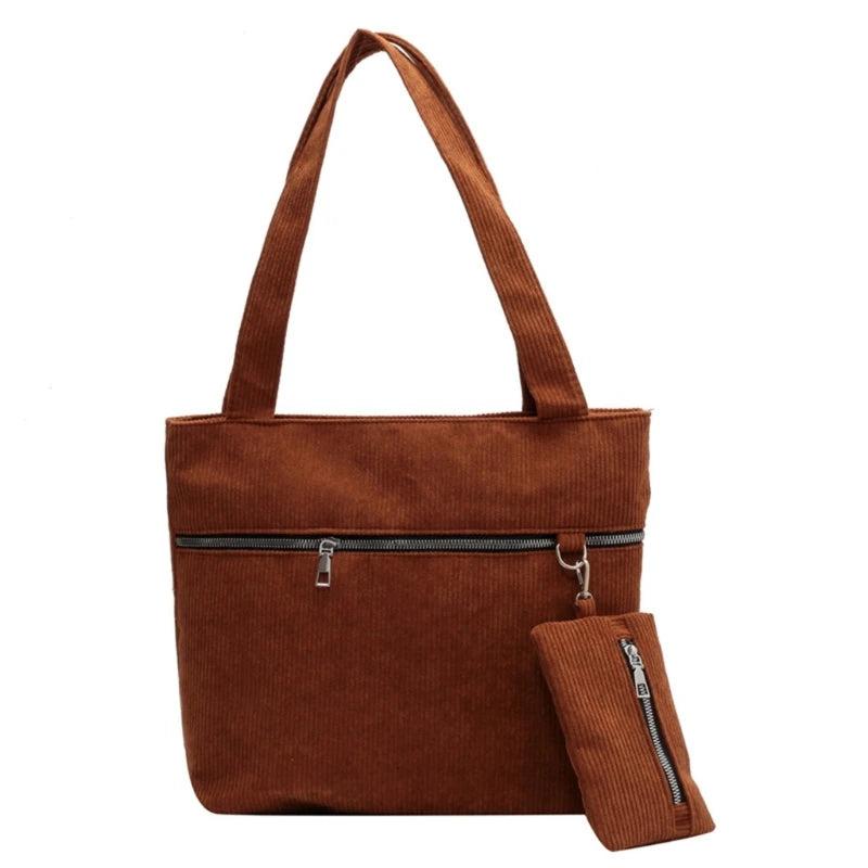 Women's Corduroy Shoulder Bag Handbag