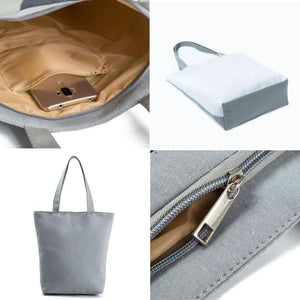 Women Casual Tote Feather Print Handbag High Capacity Travel Shoulder Bag