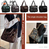 Large Capacity Quilted Shoulder Bag Waterproof for Travel