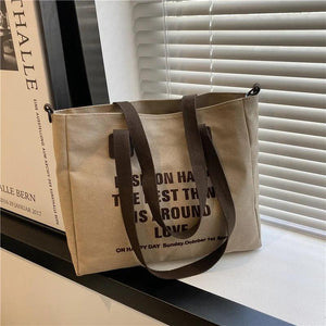 Large Canvas Shoulder Bag Tote Handbag