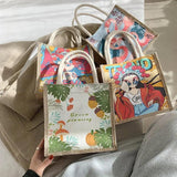 Cartoon Hip Pop Shoulder Bag Large Capacity Shopping + Book Bag