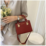 Vintage Crossbody Messenger Handbag for Women - Small PU Leather Bag