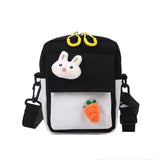 Summer Female Student Canvas Bag Outdoor Travel Shoulder Messenger Package