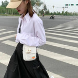 Summer Female Student Canvas Bag Outdoor Travel Shoulder Messenger Package