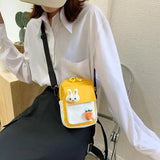 Summer Female Student Canvas Bag Outdoor Travel Shoulder Messenger Package