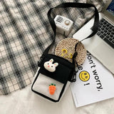 Summer Female Student Canvas Bag Outdoor Travel Shoulder Messenger Package