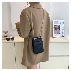 Women's Plaid Crossbody Bag Flap Messenger Phone Purse