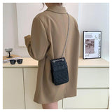 Women's Plaid Crossbody Bag Flap Messenger Phone Purse
