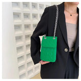 Women's Plaid Crossbody Bag Flap Messenger Phone Purse