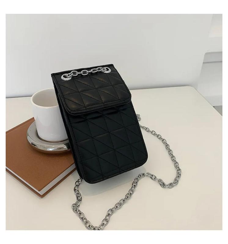 Women's Plaid Crossbody Bag Flap Messenger Phone Purse